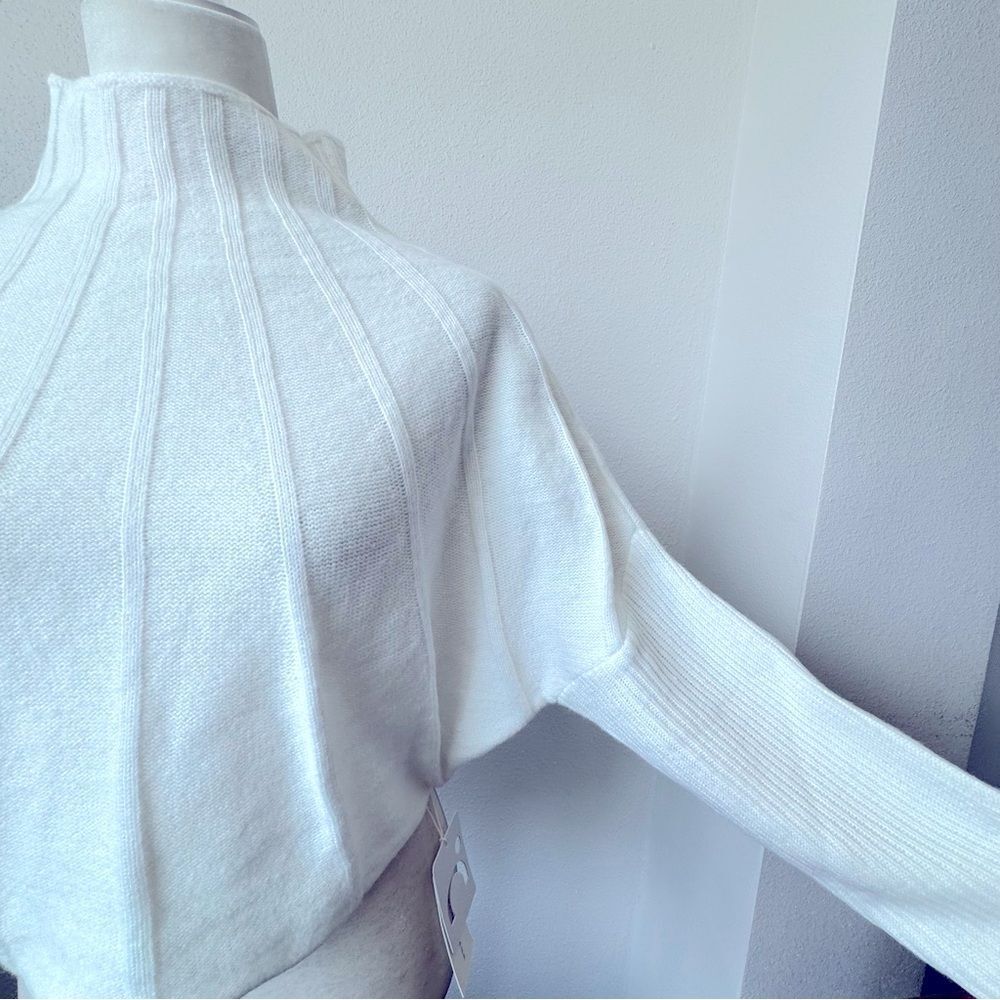 Commense Mock Neck White Piping Chunky Turtleneck SZ XS NEW - Picture 7 of 15